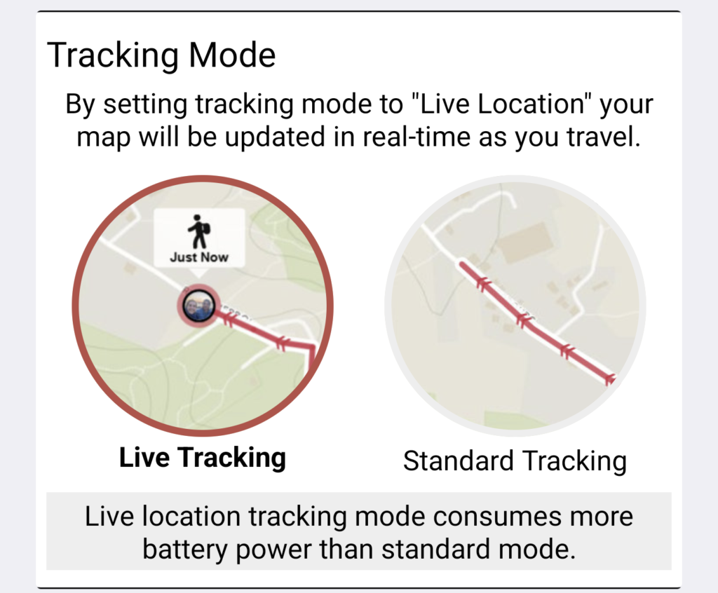 Live Tracking Option